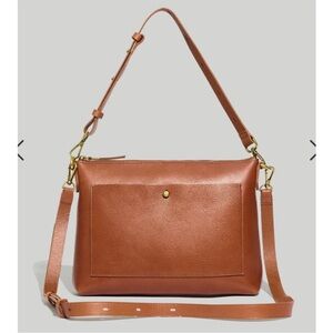 Madewell Tan Crossbody Bag with Gold Hardware